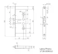 Zamek uniwersalny 207 Wilka Lewy prawy 1739 0012 Beyer Muller wymiary.webp