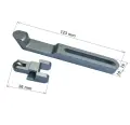 Ramię hakowe do szyny ASSA ABLOY wymiary.webp