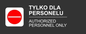 Naklejka na drzwi tylko dla personelu 