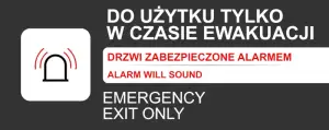 Naklejka drzwi zabezpieczone alarmem