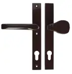 Klamka z pochwytem 92 mm szyld 240x32 mm Brąz FAM