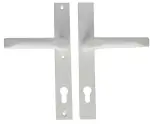 Klamka biała do drzwi aluminiowych 92 mm 240x32 mm 