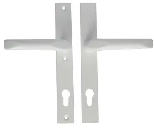 Klamka biała do drzwi aluminiowych 92 mm 240x32 mm 