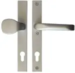 Klamko gałka Srebrna chrom mat 92 mm Lewa