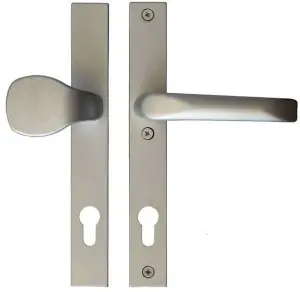 Klamko gałka Srebrna chrom mat 92 mm Lewa