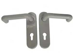 Klamka szara ppoż 72mm trzpień cały 9mm kolor szary